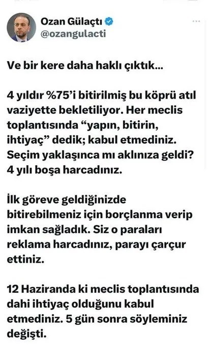 CHP’li Zeydan Karalar 5.5 yıl sonra çark etti: Önce gereksiz dedi şimdi dev yatırım deyip hizmete açtı!